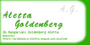 aletta goldenberg business card